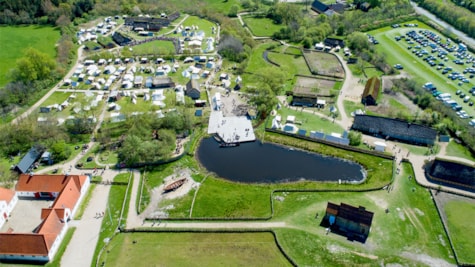 Luftfoto af Ribe VikingeCenter