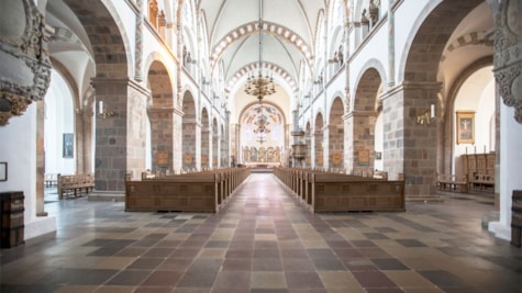 Det smukke kirkerum i Ribe Domkirke