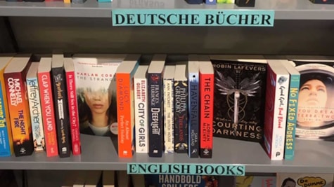 Hos Buch boghandel i Juelsminde kan man også købe bøger på tysk og engelsk